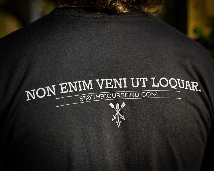 "I didn't come to talk" T-shirt Rear 3