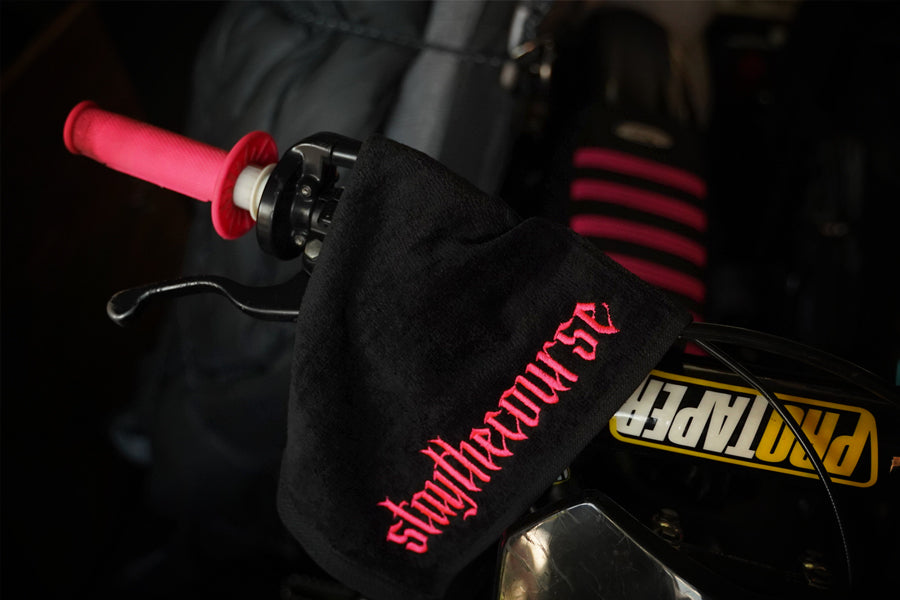 Legend Embroidered Towel Set Black