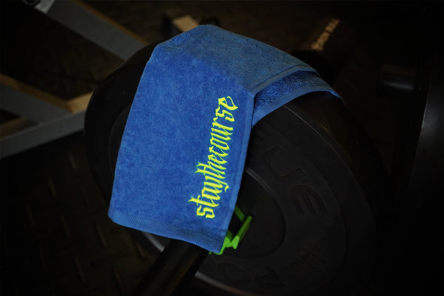 Legend Embroidered Towel Set Blue