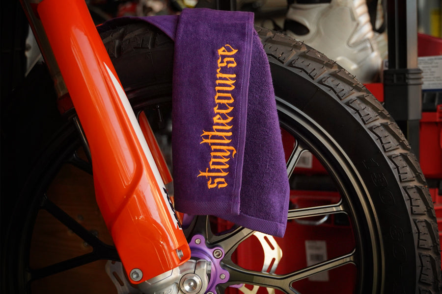 Legend Embroidered Towel Set Purple 2