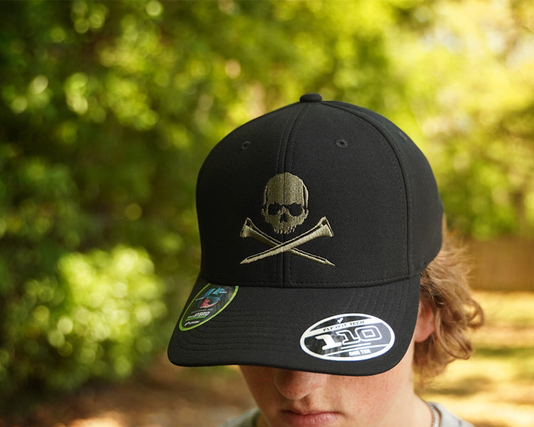 Skull & Tees Golf Hat / Black II Front
