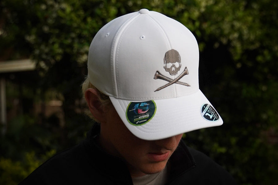 Skull & Tees Golf Hat / White Front
