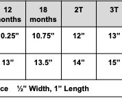 Spooky Season Kids T-shirt Set Size Chart