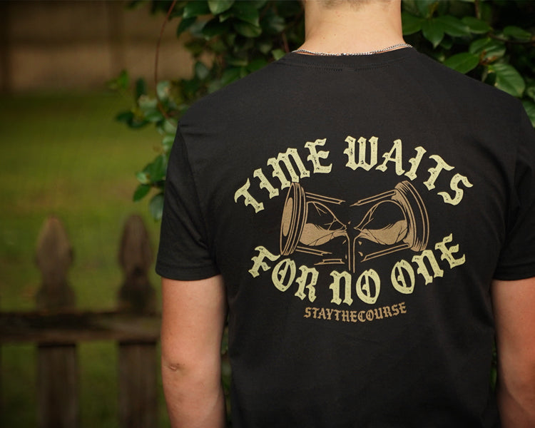 Time Waits T-shirt Rear