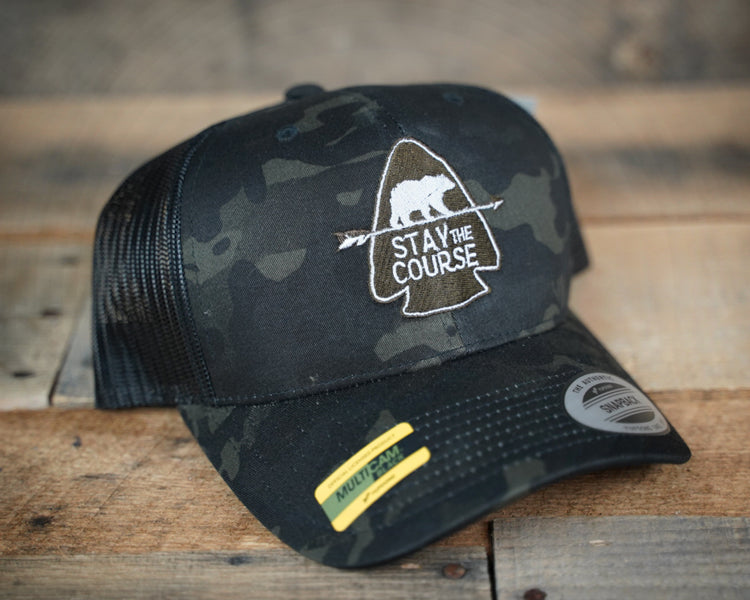 Black Multicam Arrowhead Trucker Hat