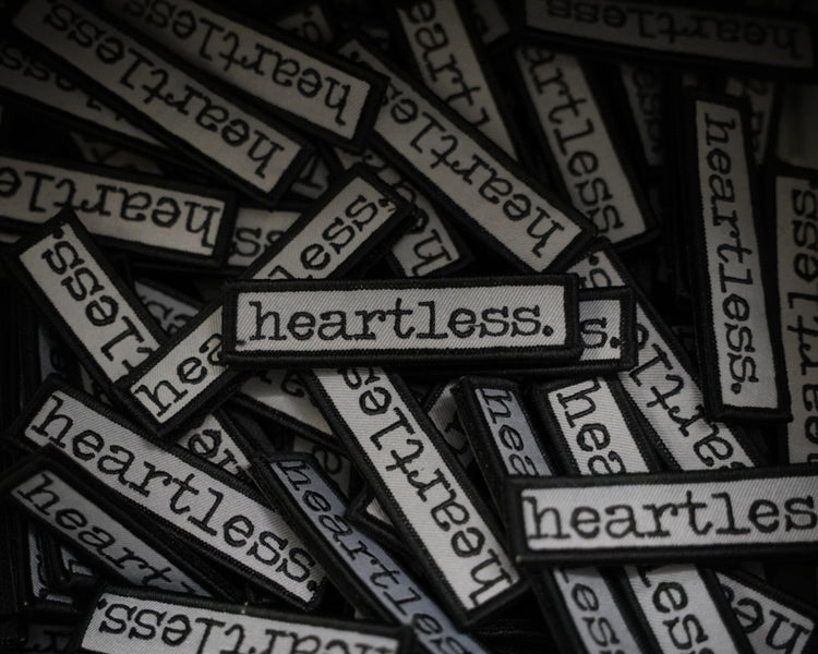 Heartless Embroidered Patch Pile