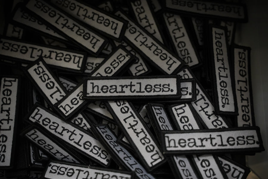 Heartless Embroidered Patch Pile