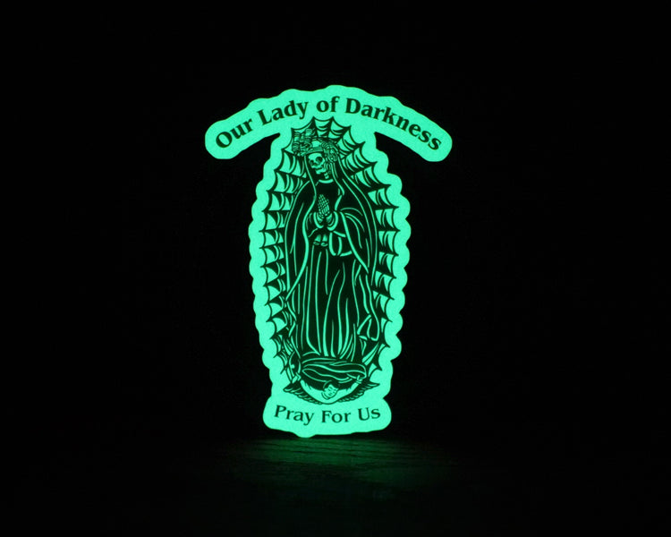 Lady of Darkness Glow in the dark sticker