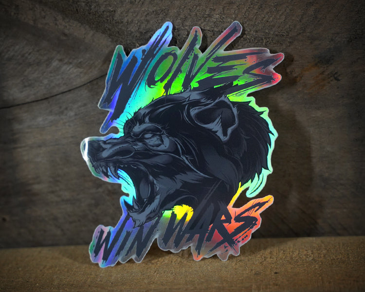 Wolves Win Wars Sticker 3