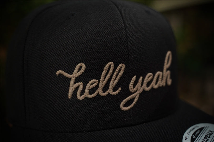 Hell Yeah Snapback Hat close