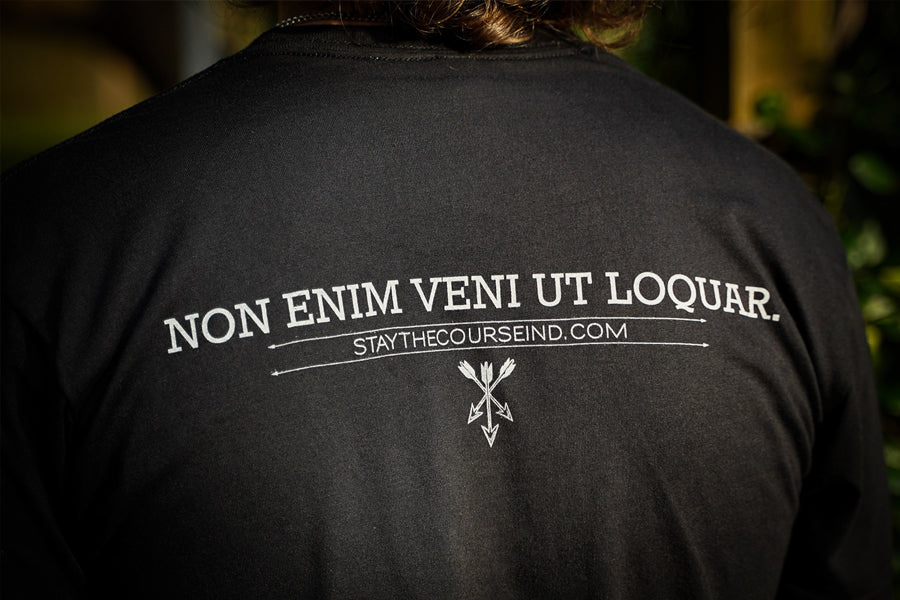 "I didn't come to talk" T-shirt Rear 3