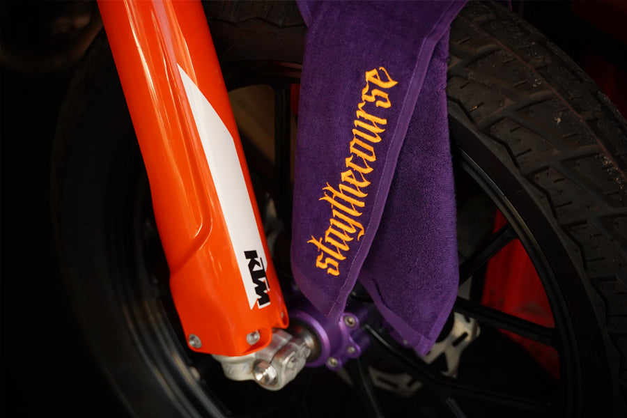 Legend Embroidered Towel Set Purple