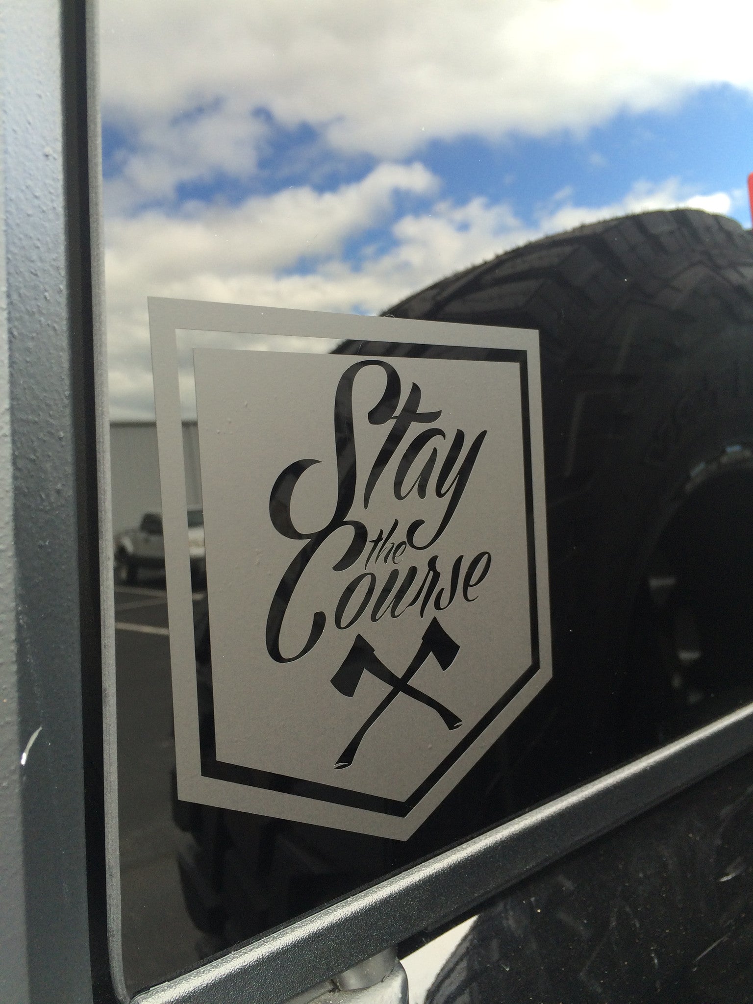 Shield Vinyl Decal Black