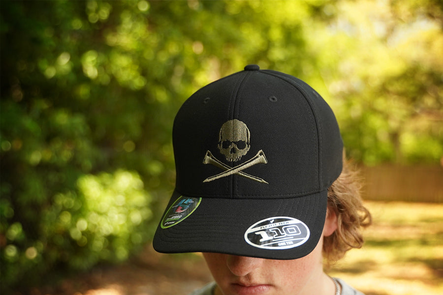 Skull & Tees Golf Hat / Black II Front