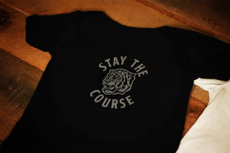 Stay the Course Baby / Kids Set - Black Tiger