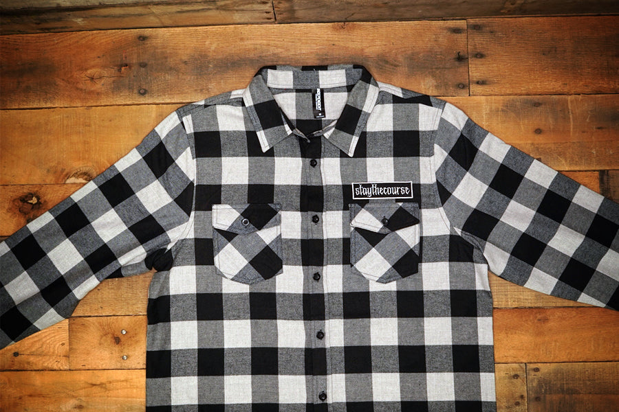 Stay the Course Flannel Shirt - Grey Heather 2