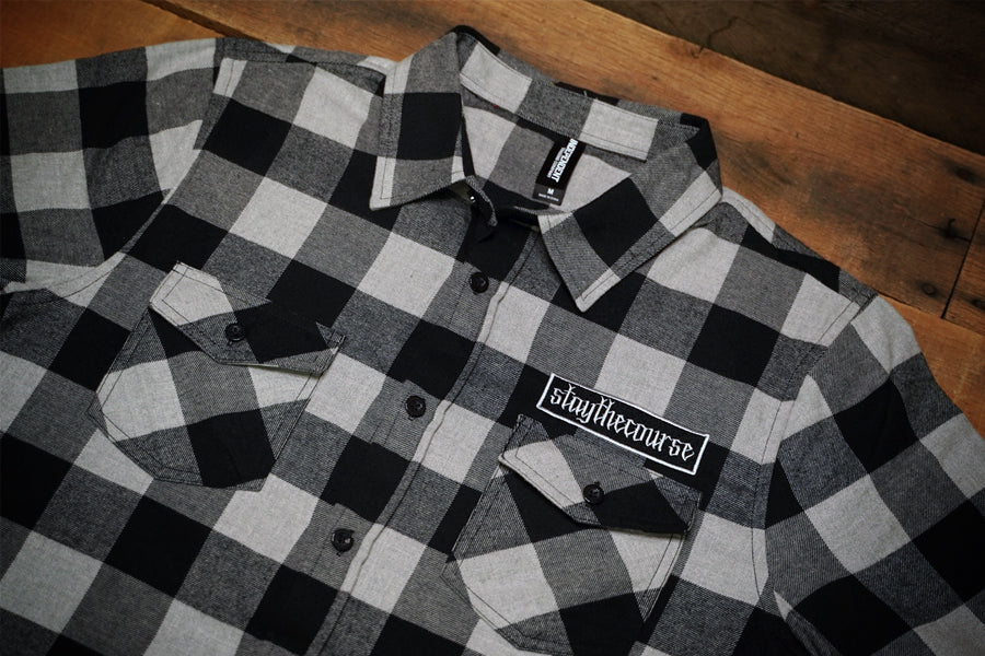 Stay the Course Flannel Shirt - Grey Heather 4