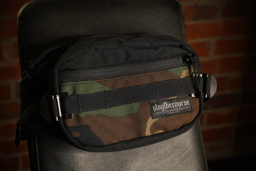 Stay the Course Hip Sack / Woodland Front