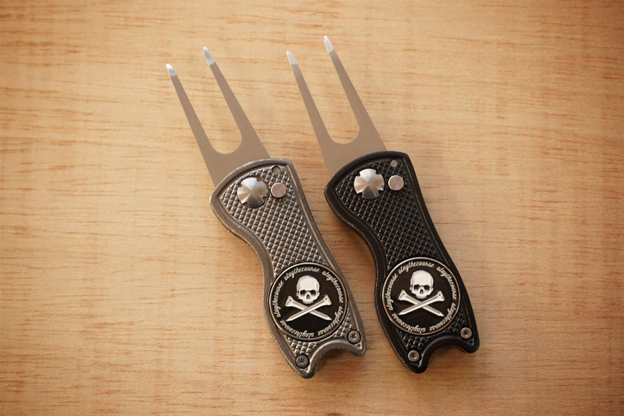 Switchblade Divot Tool w/ Ball Marker - Black II Both