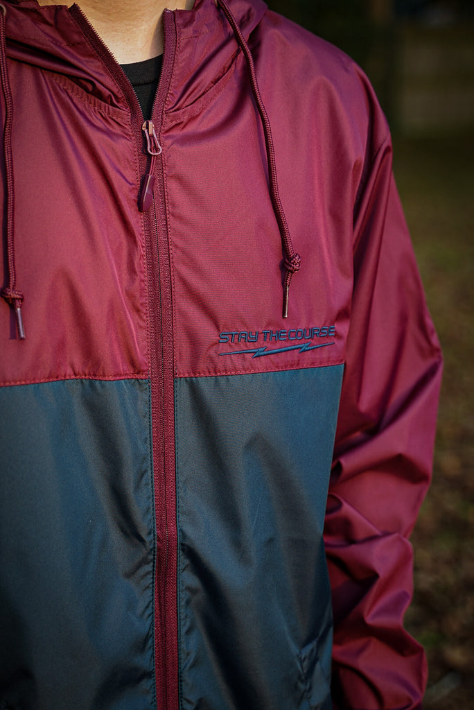 Maroon/Navy Lightweight Voltage Windbreaker