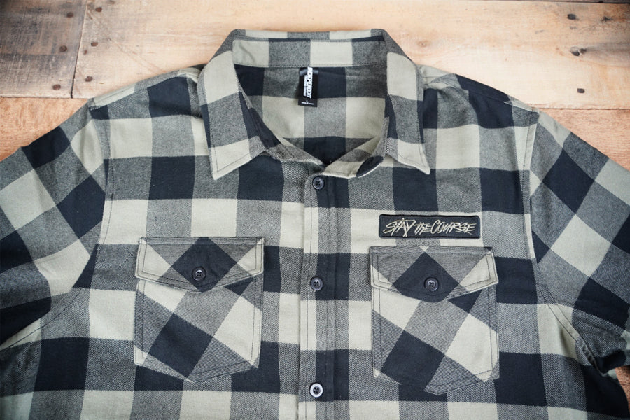 Stay the Course Flannel Shirt - Olive