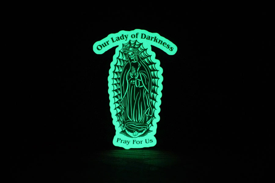 Lady of Darkness Glow in the dark sticker