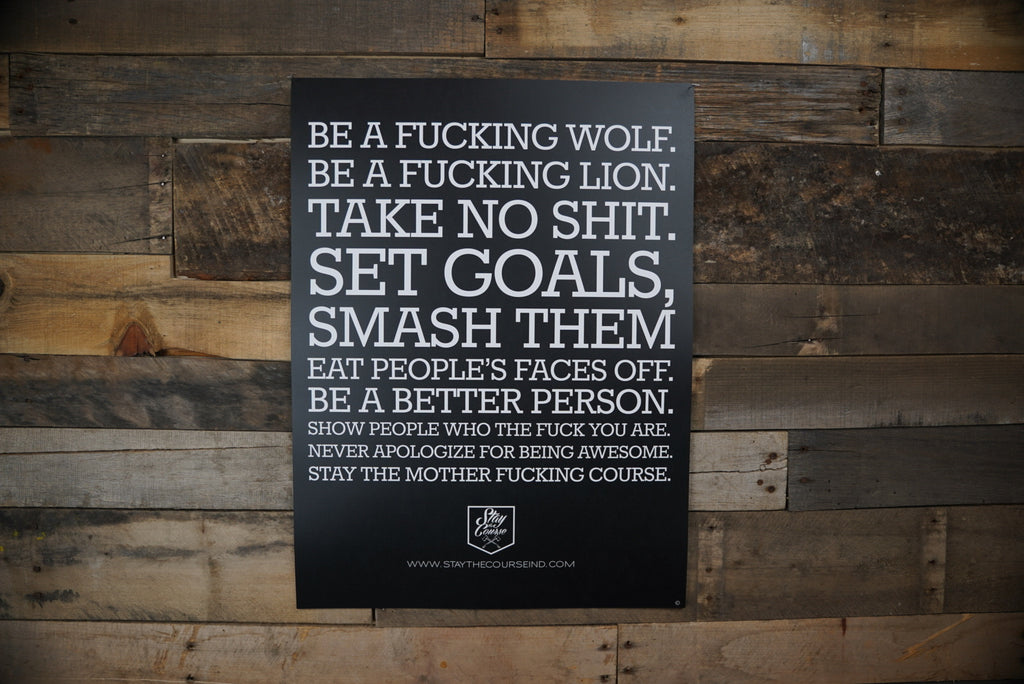 Stay The Course Manifesto Poster (Black)